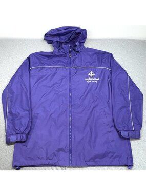 Dimco Apparel Jacket Womens Large Purple Long Beach Island New Jersey Hooded